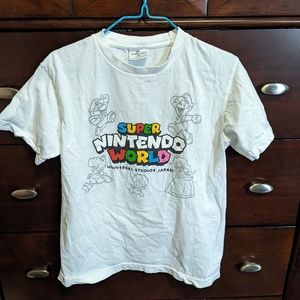 Universal Studios Japan, Super Nintendo World White Tee Shirt, Size S, EUC